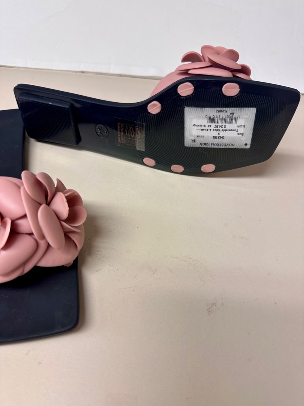 Jeffrey Campbell Pink Floral Slide Sandals - Picture 3 of 3